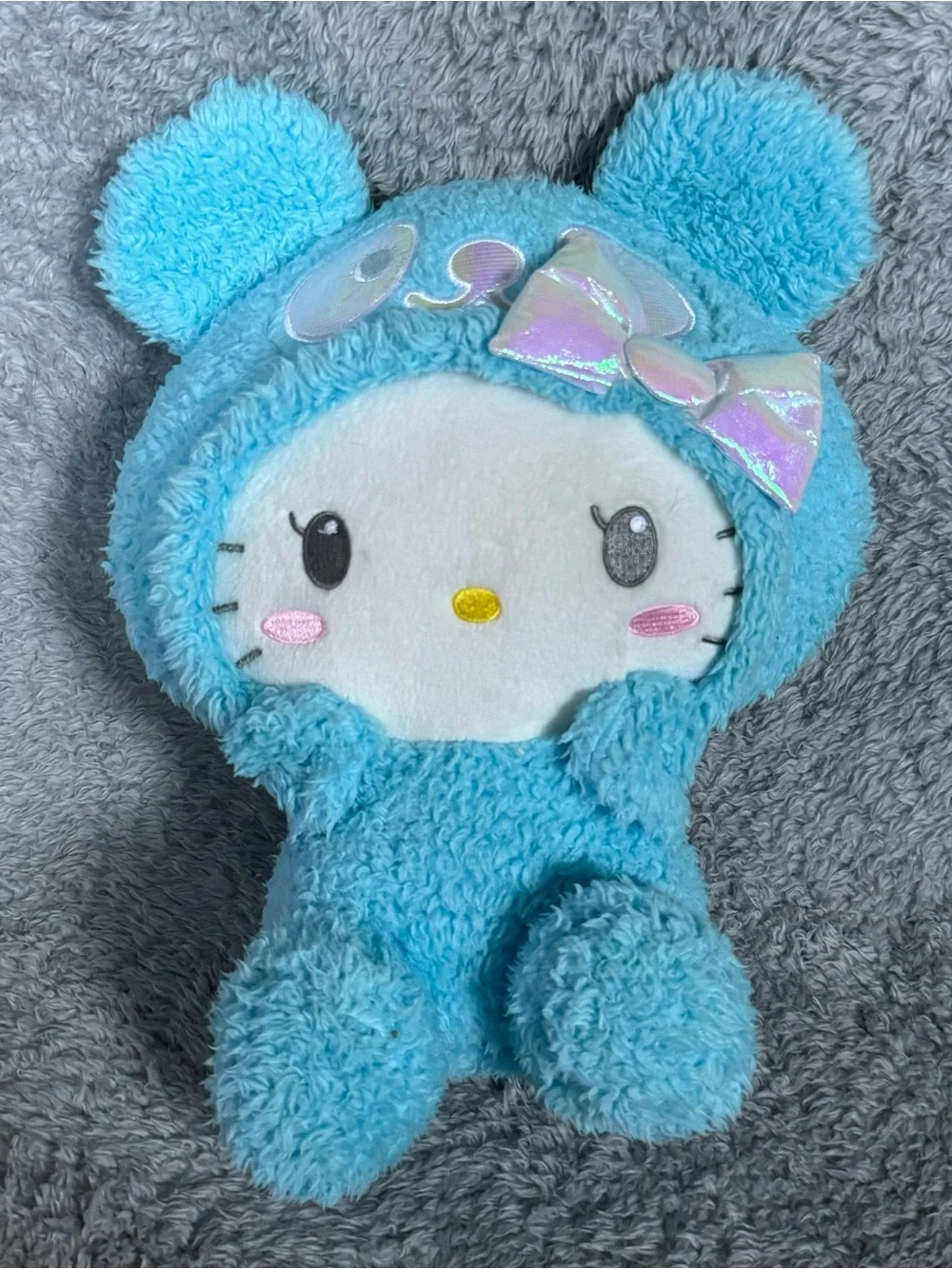 Sanrio Hello Kitty Plush 12” Blue Stuffed Animal Soft Toy Bear Costume